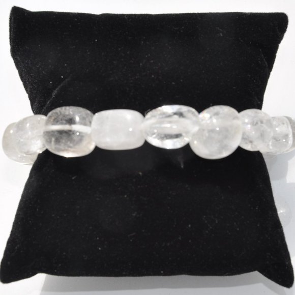 4 Pak / Hematite, Clear Quartz, & Tigers Eye Chunky Stretch Bracelets - Picture 3 of 5